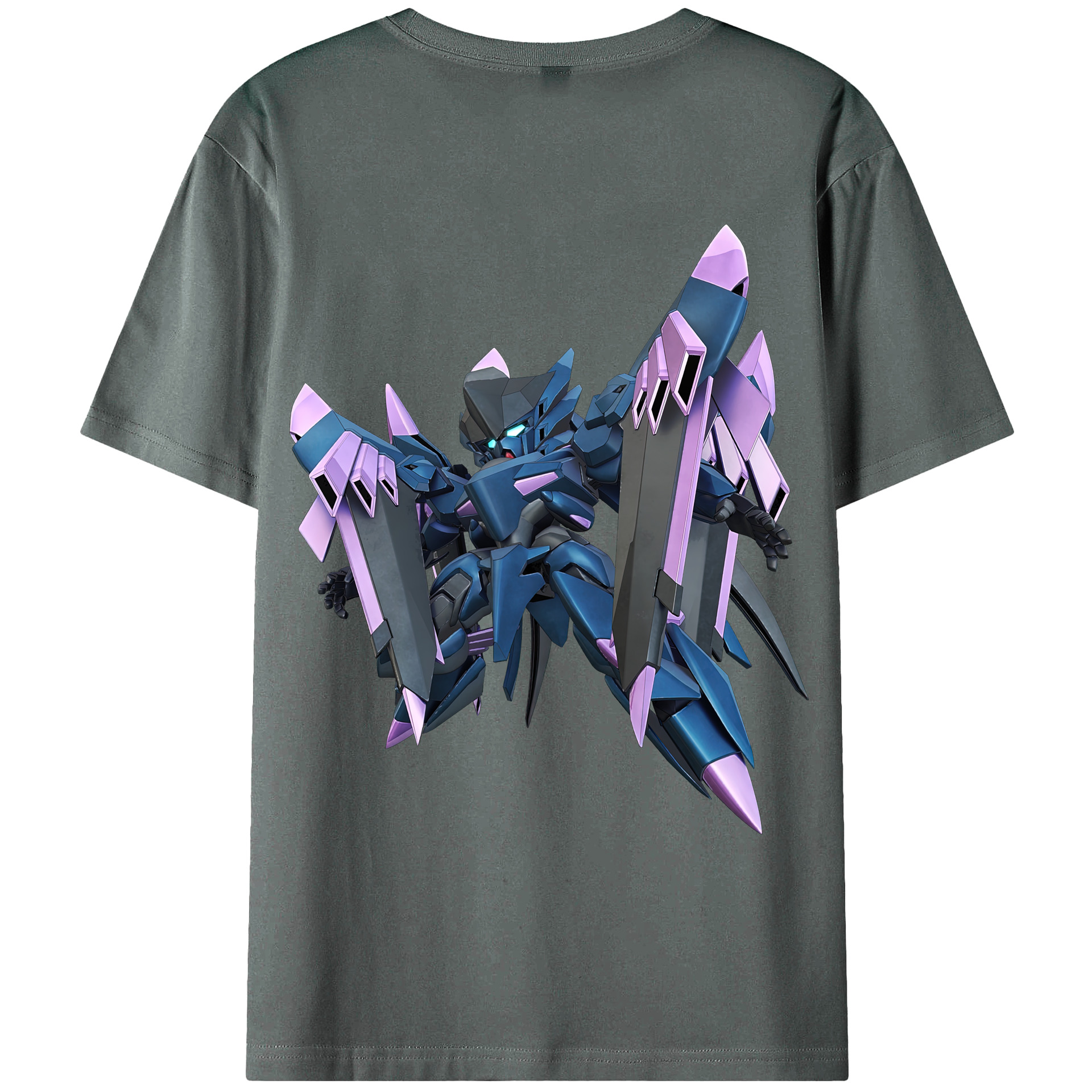 （画像用） 機動戦士ガンダム Mobile Suit Gundam 綿100％ メンズ半袖Tシャツ（バックプリント） 通気性